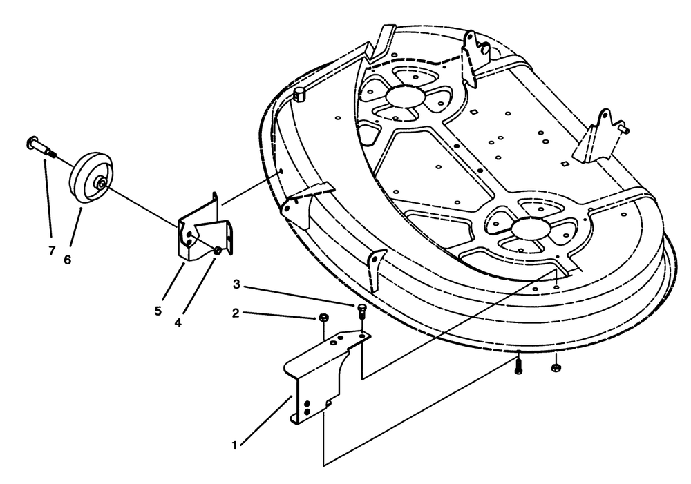 Bracket And Wheel Assembly Diagram and Parts List for 79181  Lawn Boy Lawn Tractor Accessories